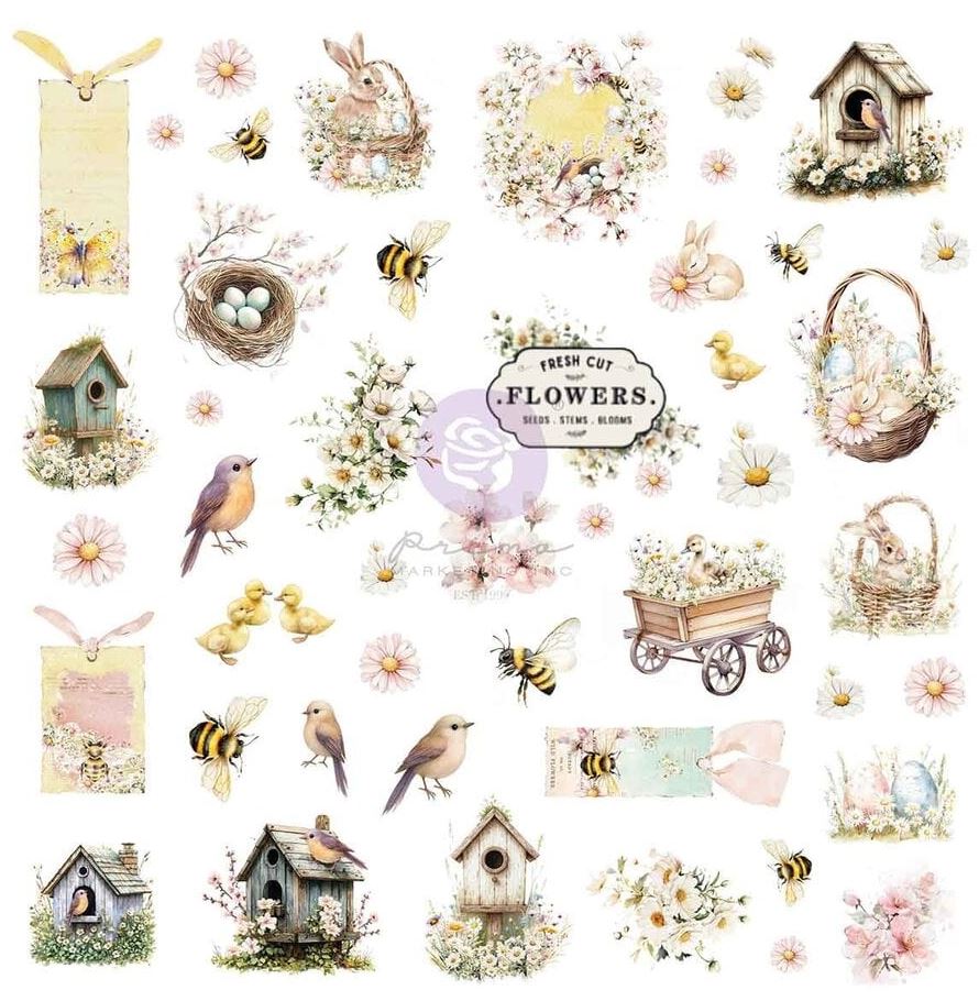 Prima Marketing Among the Wildflowers - Ephemera Spring Bits (96pcs) (682279)