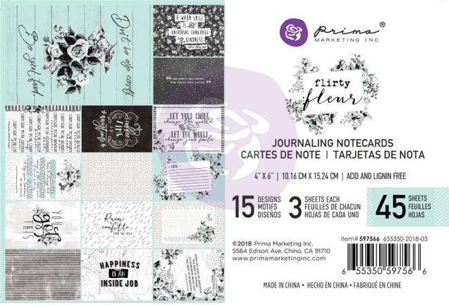 Prima Flirty Fleur Journaling Cards Pad 4