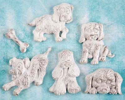 Prima Shabby Chic Treasures Resin - Puppies