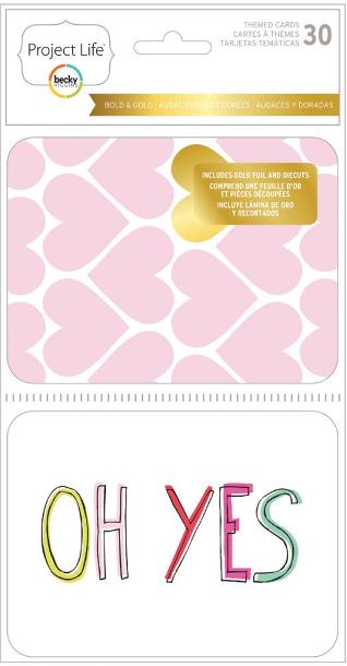 Project Life Themed Cards Bold & Gold Foil (380416)