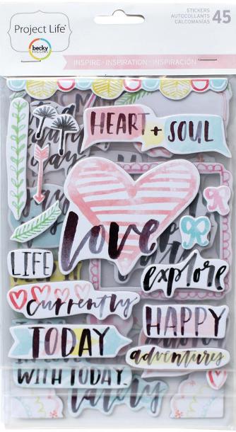 Project Life Chipboard Stickers INSPIRE EDITION