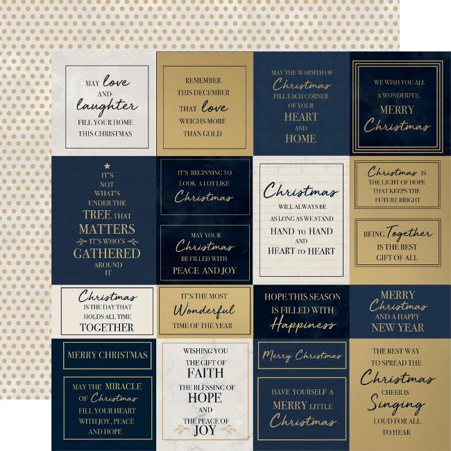 KaiserCraft Starry Night Collection 12x12 Paper Pack Gold Foil Accents Christmas 
