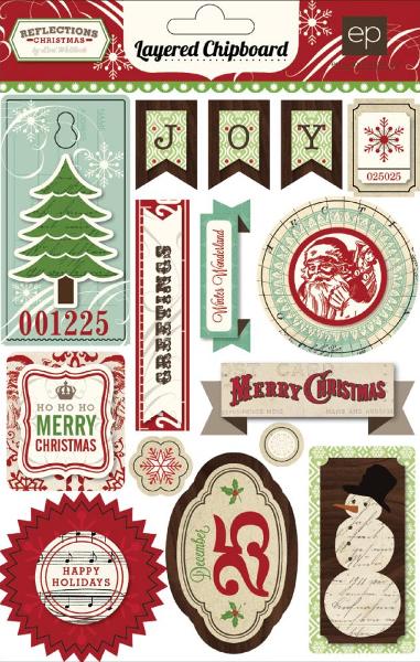 Echo Park Reflections Christmas Layered Chipboard (RC55021)