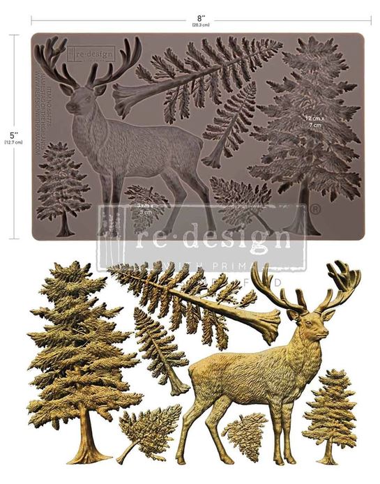 RE-DESIGN WITH PRIMA - Stag Of The Highlands 5x8 Inch Decor Moulds (684778) 