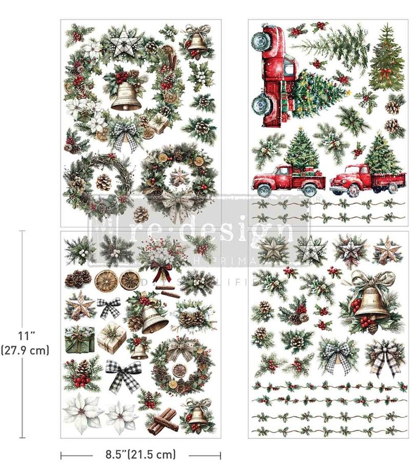 RE-DESIGN WITH PRIMA - Home For The Holidays 8,5x11 Inch Middy Plus Transfers (4pcs) (683771)