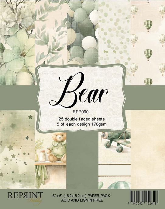 Reprint Bear 6x6 Inch Paper Pack