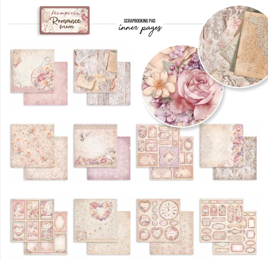 Stamperia Romance Forever 12x12 Paper Pack