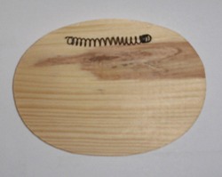 Just Wood - Wood And Wire Sign Oval With Wire Hanger  