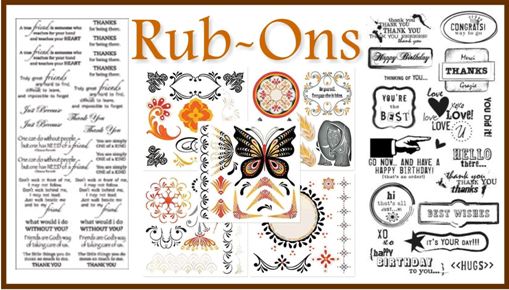 Rub-ons for card making