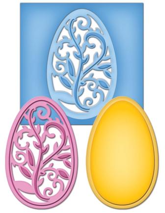 Spellbinders Shapeabilities Die D-Lites - Filigree Egg (0253)