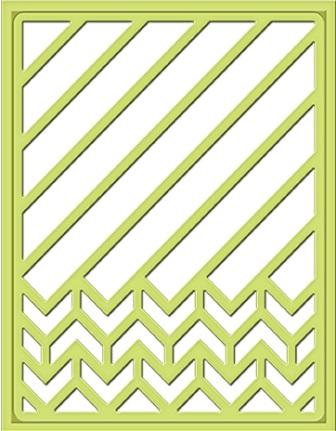 Spellbinders Shapeabilities Decorative Card Front Dies - Diagonal Chevron (S4-453)