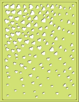 Spellbinders Shapeabilities Decorative Card Front Dies - Cascading Hearts (S4-457)