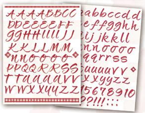 Brush Alphabet - Red  (Simplicity)