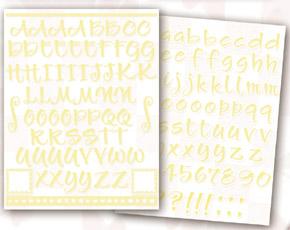 Brush Alphabet - Yellow (Charm)