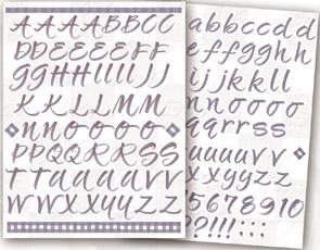 Brush Alphabet - Dark Blue (Simplicity)