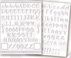 Brush Alphabet - Light Blue (Charm)