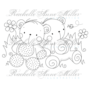 Rachelle Anne Miller Clear Stamps - Garden Bears