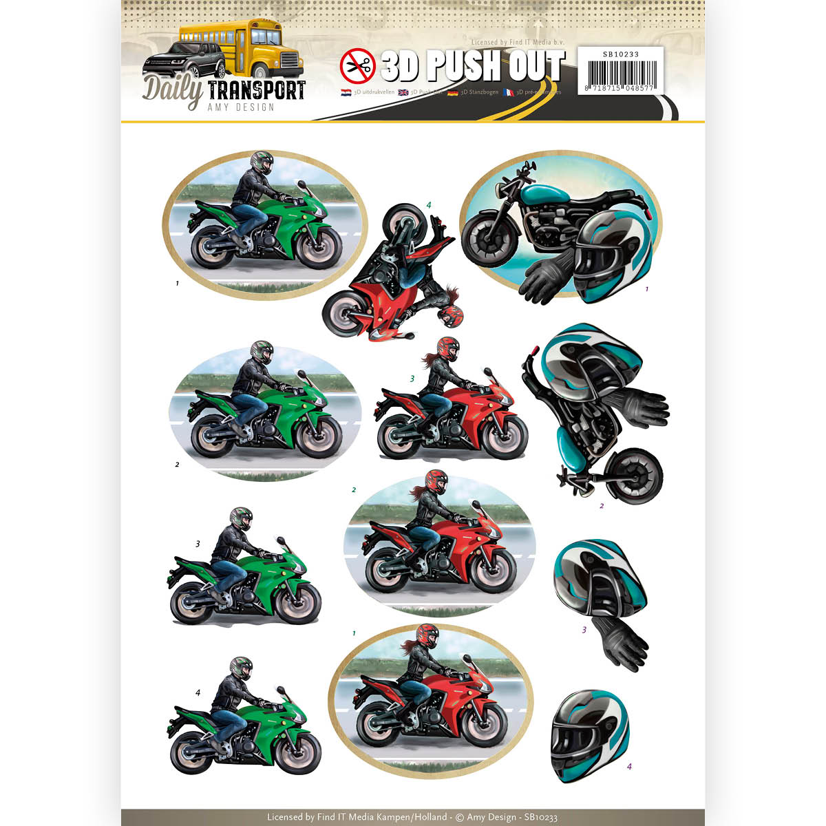 Amy Design Daily Transport Pushouts - Motor Cycling (SB10233)