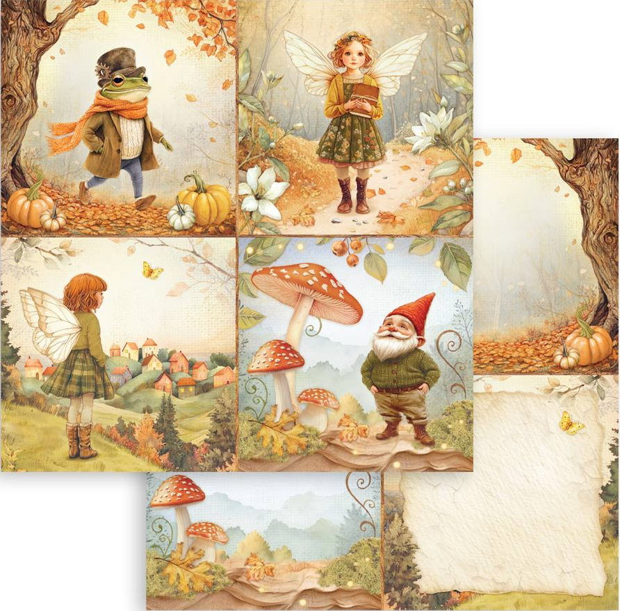 Stamperia Whispering Woods 12x12 Paper - 4 cards (SBB1096) 