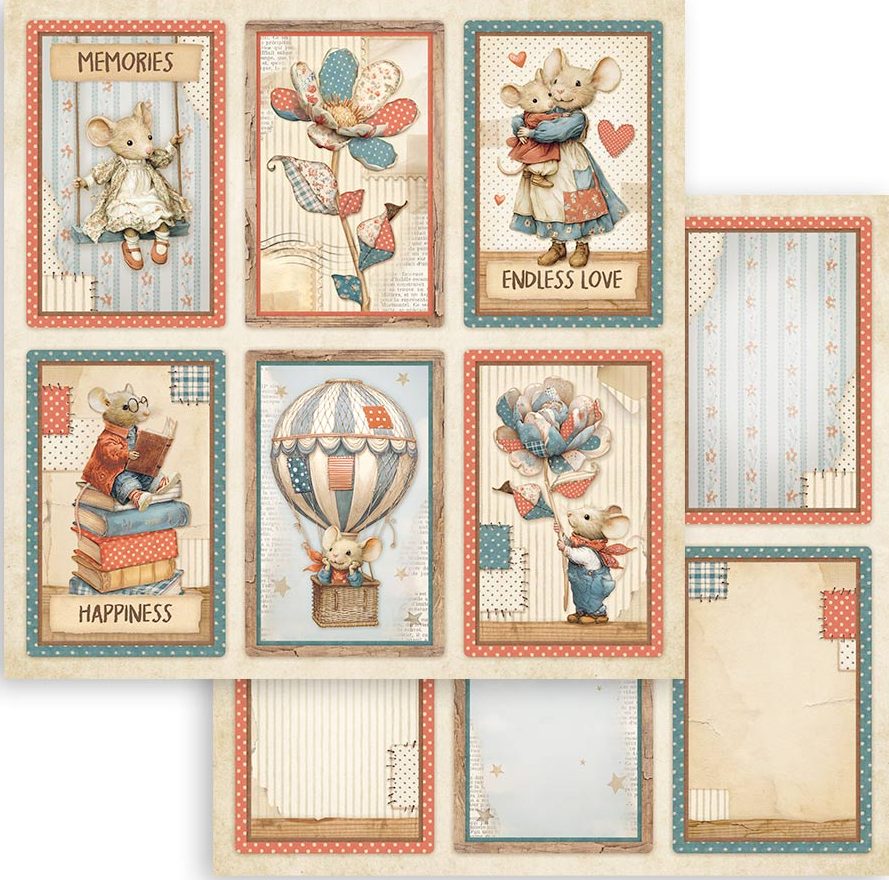 Stamperia Family 12x12 Paper - 6-CARDS  (SBB1120)