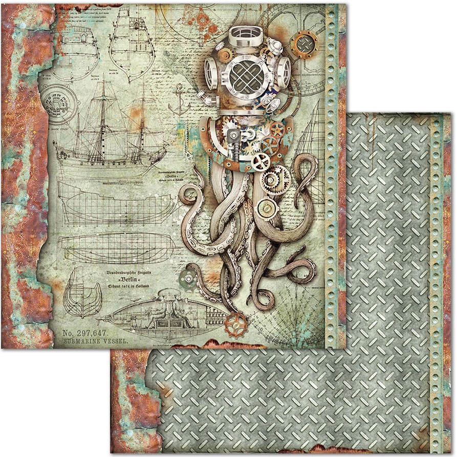 Stamperia Double-Sided Paper - OCTOPUS (SBB663)
