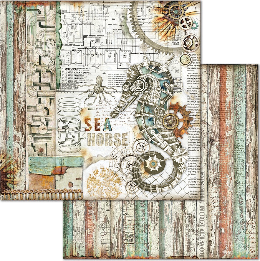Stamperia Double-Sided Paper - SEAHORSE (SBB664)