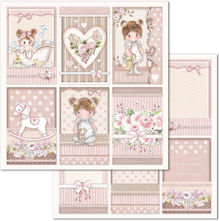 Stamperia Double-Sided Paper - Little Girl Frames (SBB679)