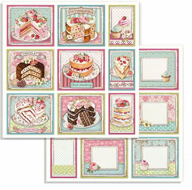 Stamperia Double-Sided Paper - SWEETIE CAKES (SBB735)