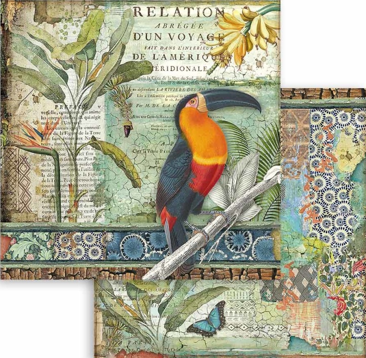 Stamperia Double-Sided Paper -  Amazonia Toucan (SBB765)