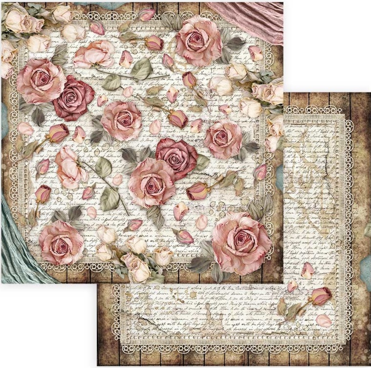 Stamperia Double-Sided Paper -  Passion Roses and Laces (SBB771)