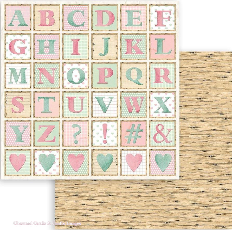 PRE-ORDER: Stamperia DayDream Double-Sided Paper - Alphabet  (SBB855 )