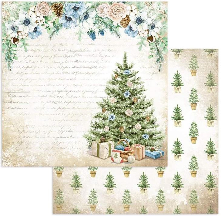 Stamperia Cozy Winter Double-Sided Paper - CHRISTMAS TREE SBB904