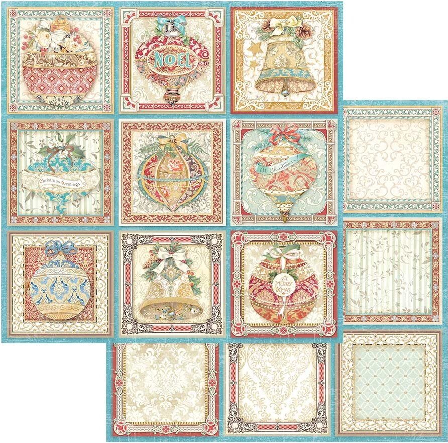 Stamperia Christmas Greetings Double-Sided Paper - Tags (SBB943)