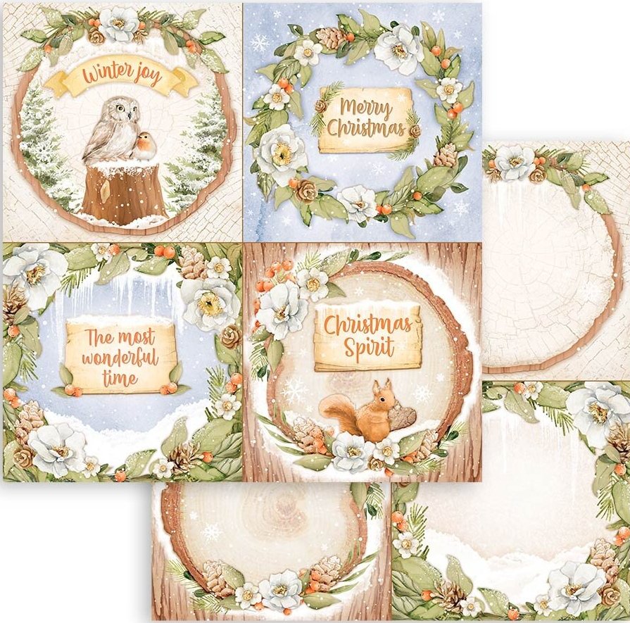 Stamperia Winter Valley Double-Sided Paper - 4-Cards (SBB947)