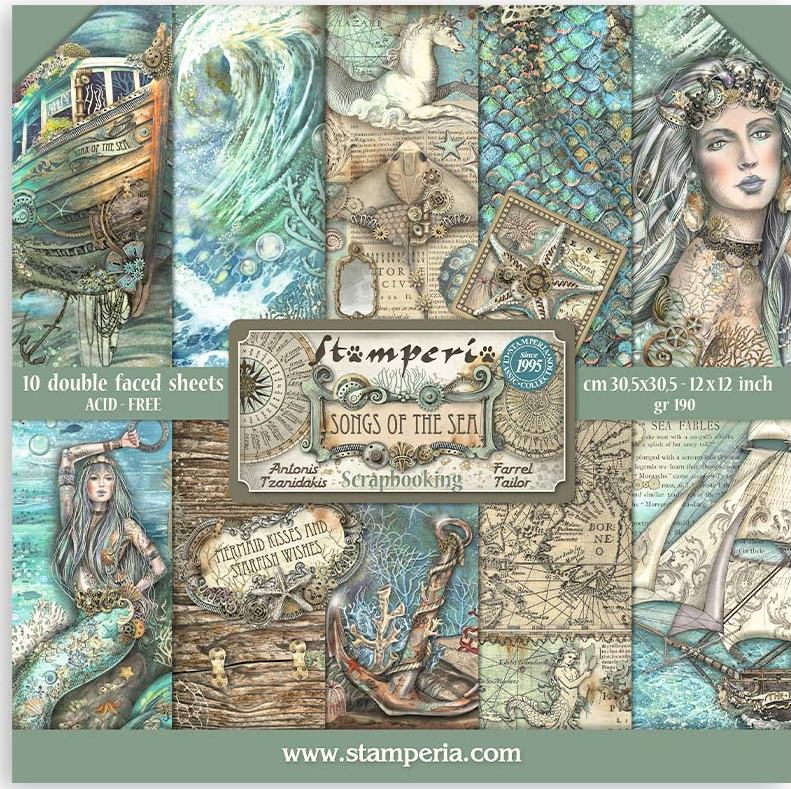 Stamperia Songs of the Sea 12x12 Paper Pack