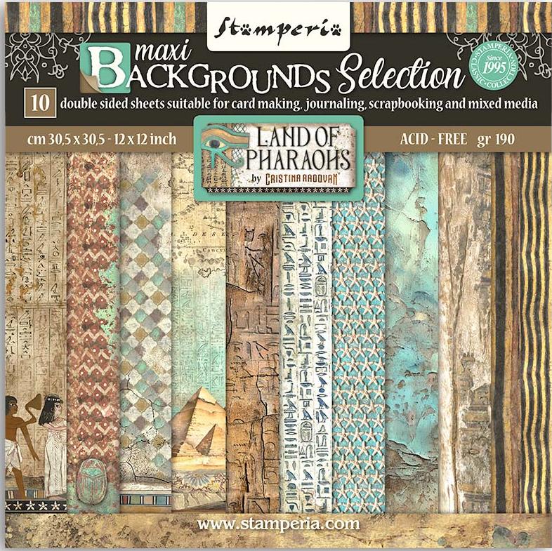 Stamperia Land of Pharaohs 12x12 Background Paper Pack