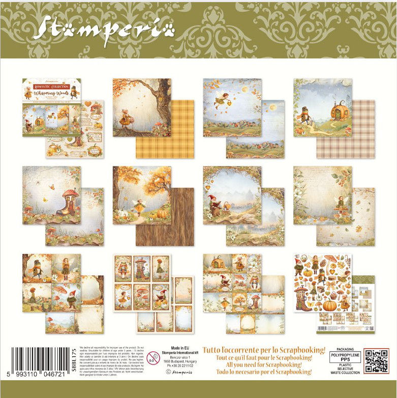 Stamperia Whispering Woods 12x12 Paper Pack