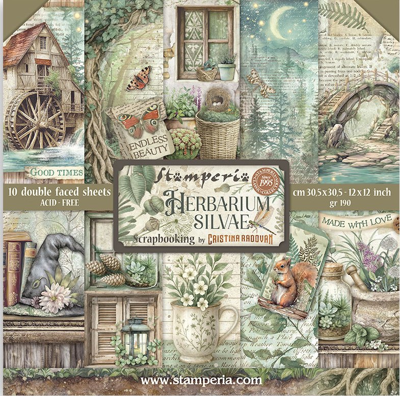 Stamperia Herbarium Silvae 12x12 Paper Pack