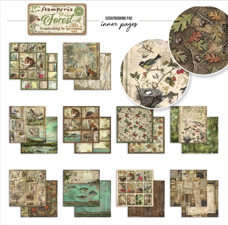 Stamperia FOREST Paper Pads 8