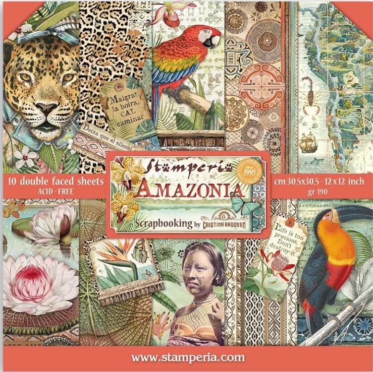 Stamperia 12x12 Paper Packs - AMAZONIA