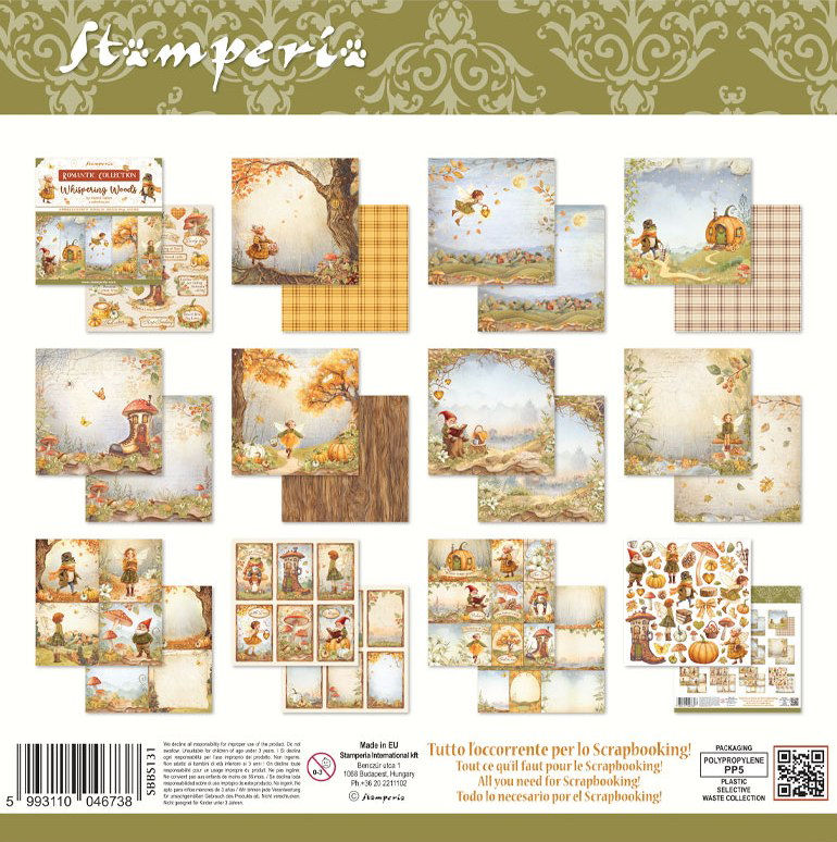 Stamperia Whispering Woods 8x8 Paper Pack