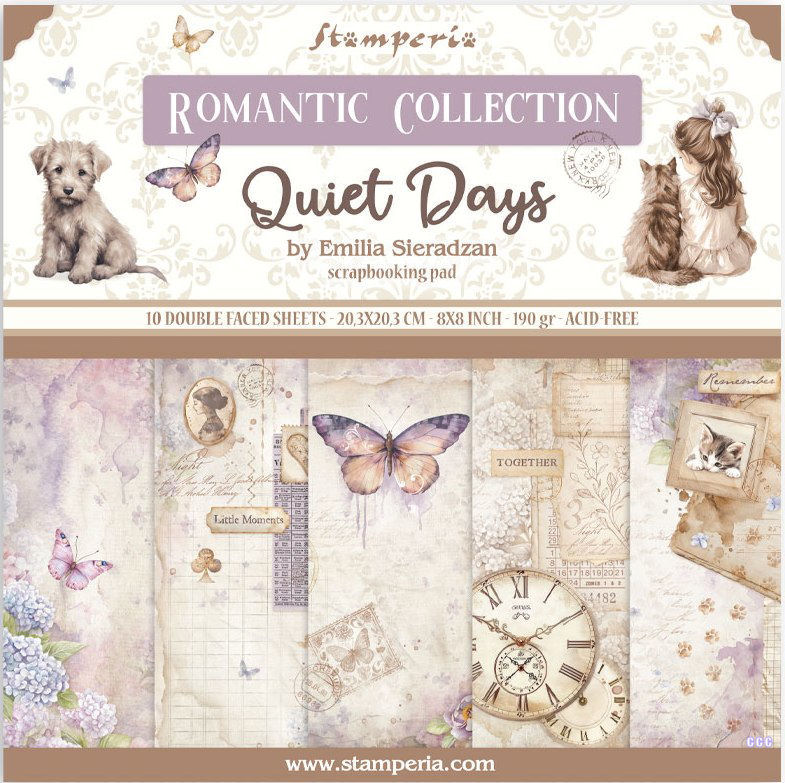 Stamperia Quiet Days 8x8 Paper Pack