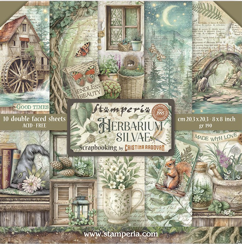 Stamperia Herbarium Silvae 8x8 Paper Pack