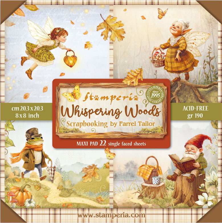 Stamperia Whispering Woods 8x8 Inch Paper Pack (Single Face) 