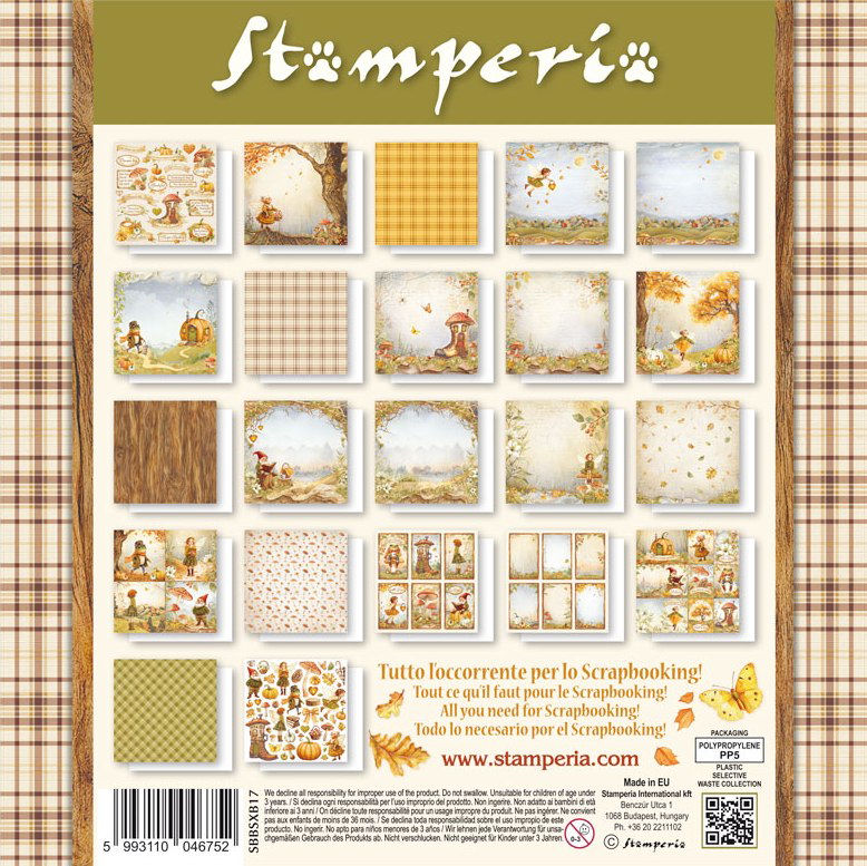 Stamperia Whispering Woods 8x8 Inch Paper Pack (Single Face) 