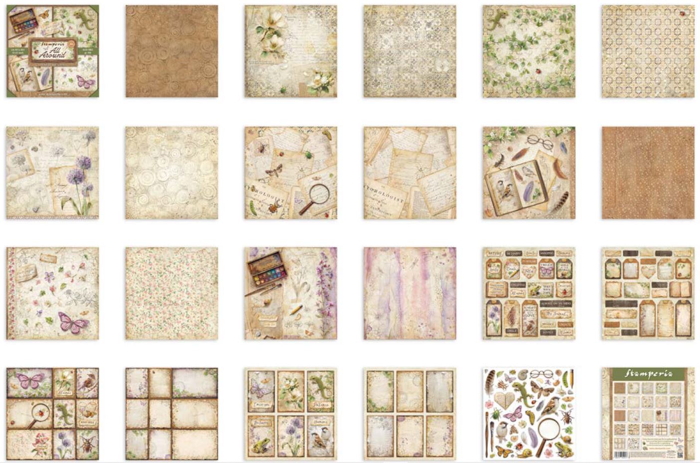 Stamperia All Around 12x12 Paper Pack (Single Face)