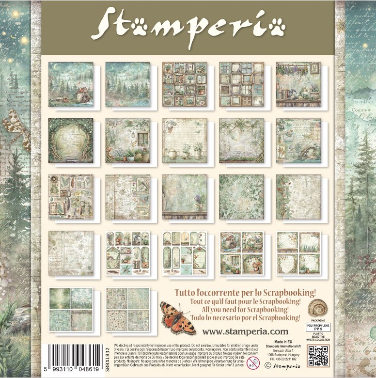 Stamperia Herbarium Silvae 12x12  Paper Pack  (Single Face)