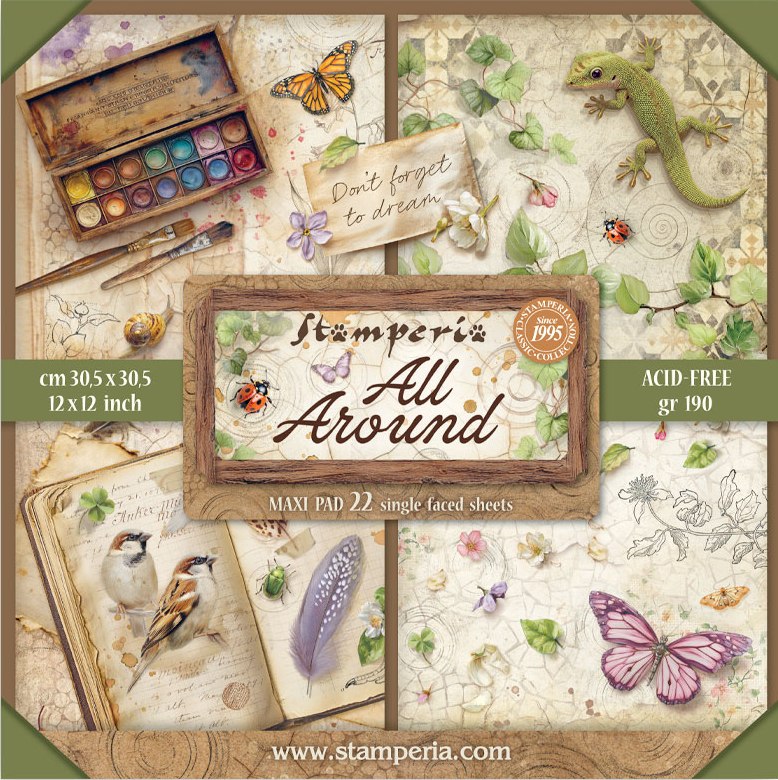 Stamperia All Around 12x12 Paper Pack (Single Face)