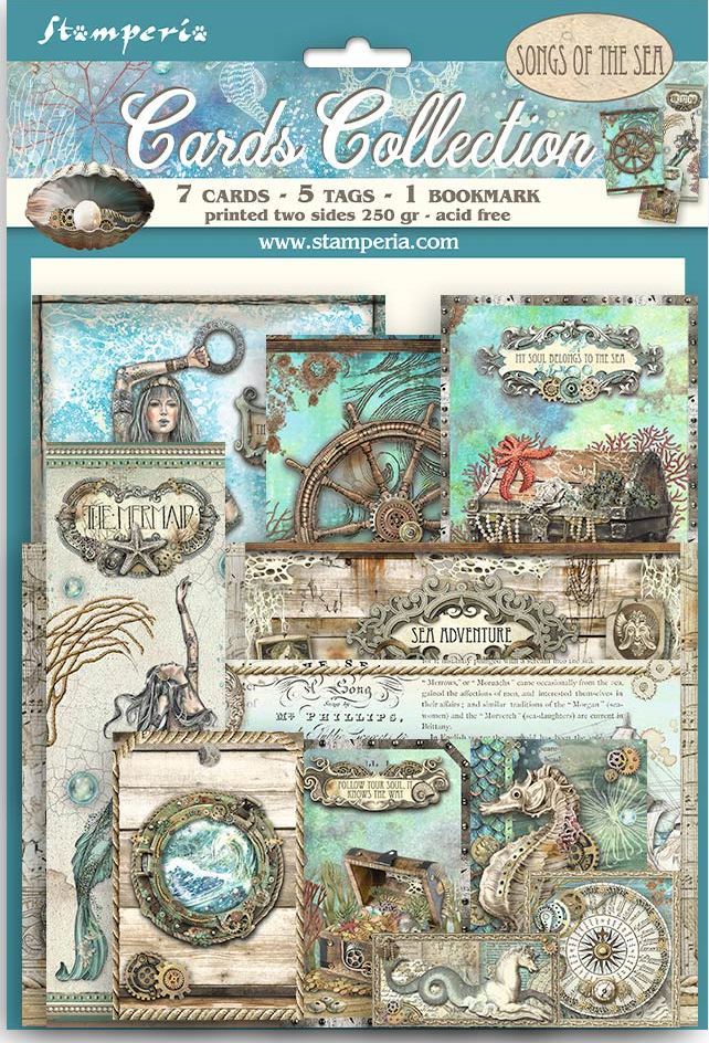 Stamperia Songs of the Sea Cards Collection (SBCARD21)