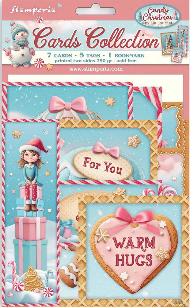Stamperia Candy Christmas Cards Collection (SBCARD32) 
